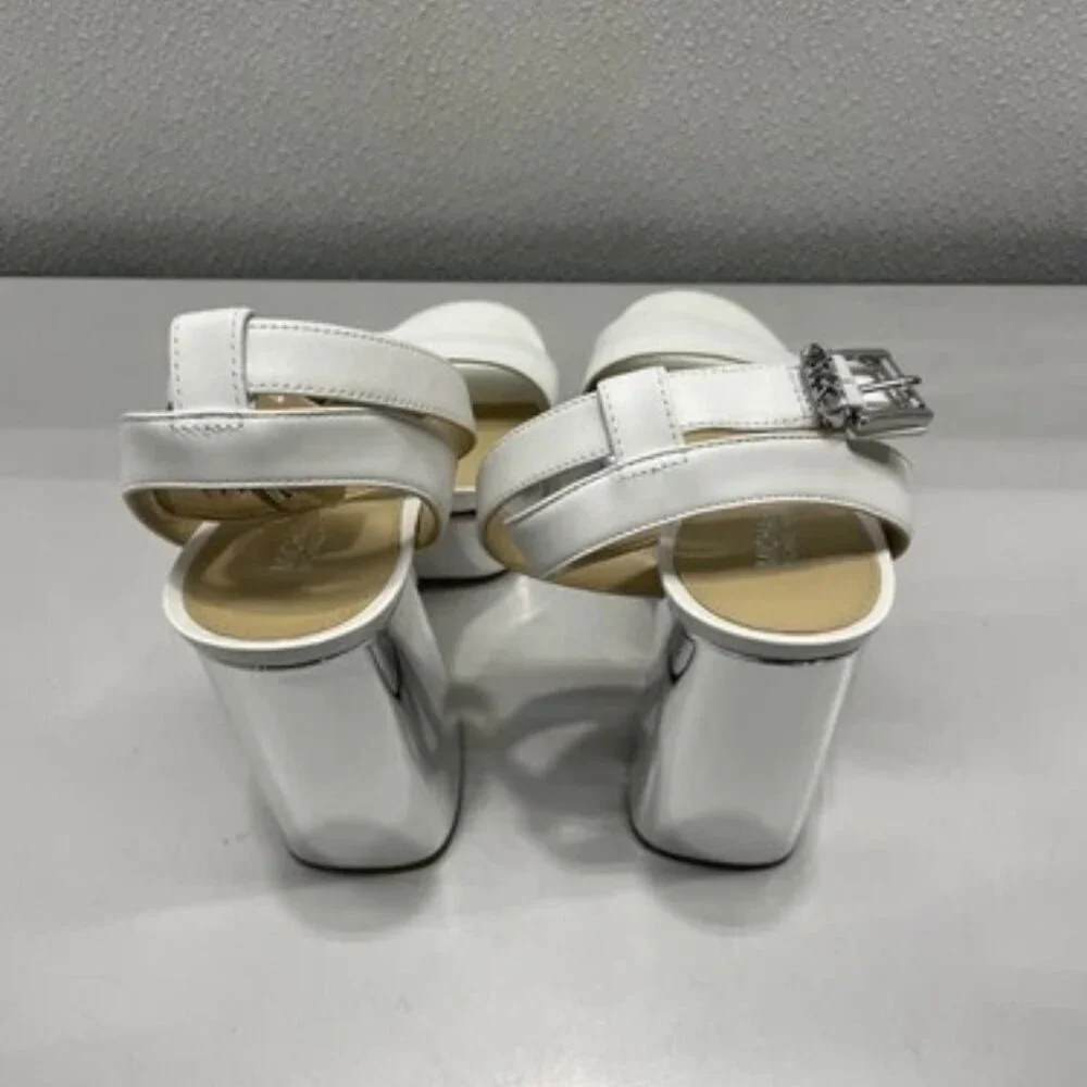 NEW MICHAEL KORS Sandals Women's US6.5M Ankle-Strap Espadrille Platform